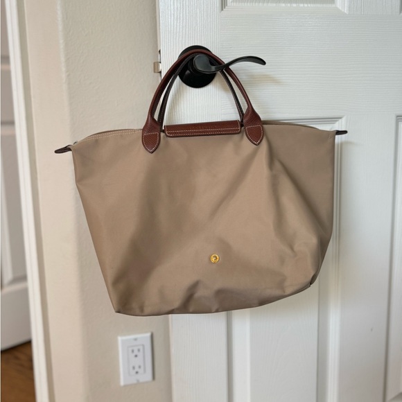 Longchamp Le Pliage Tote Bag Purse Original Tan - Picture 2 of 9
